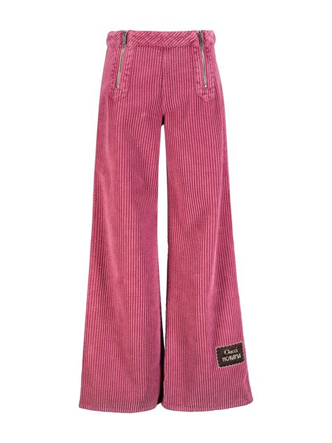 gucci pink corduroy pants